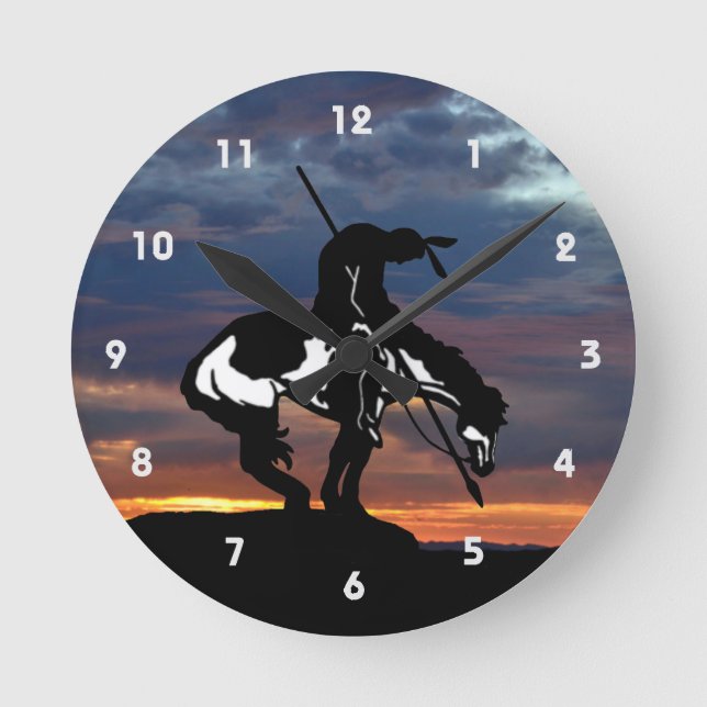 Ende der Trail Silhouette Wall Uhr (Vorderseite)