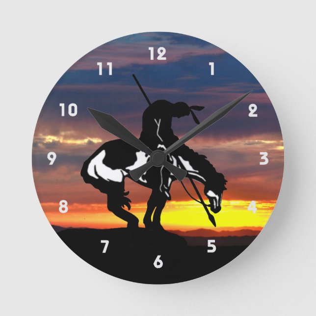 Ende der Trail Silhouette Wall Uhr (Vorderseite)