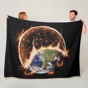 Ende der Welt Vlies-Decke Fleecedecke