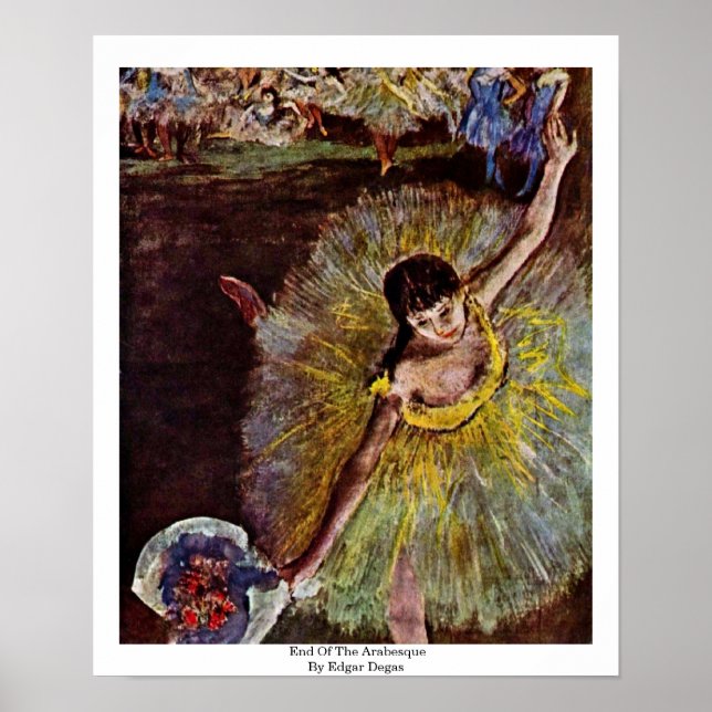Ende des Arabesken von Edgar Degas Poster (Vorne)