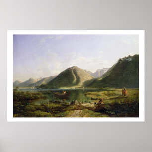 Ende des Genfer Sees, 1835 (Öl auf Leinwand) Poster