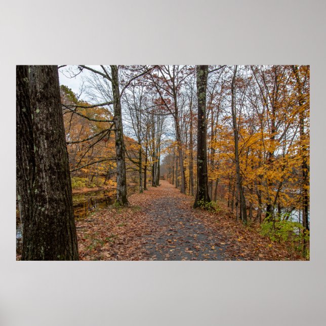 Ende des Herbstes auf dem Feeder Canal Trail Poste Poster (Vorne)