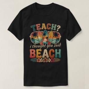 Ende des Schuljahres Retro-Lehrer-Sommerferien-Pun T-Shirt