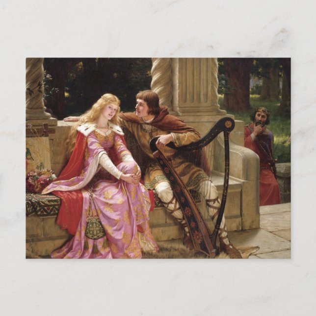 Ende des Song Flirt Edmund Blair Leighton Postkarte (Vorderseite)