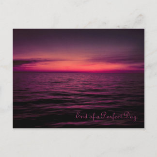 Ende des Sonnenuntergangs Postkarte