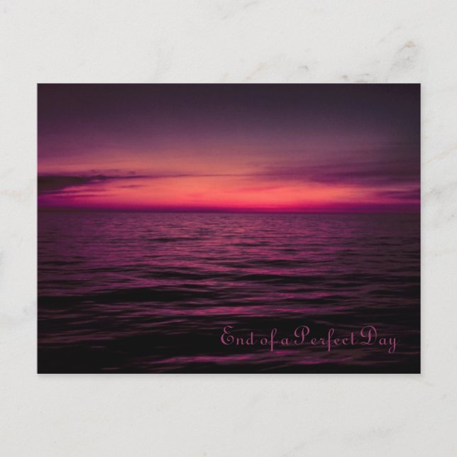 Ende des Sonnenuntergangs Postkarte (Vorderseite)