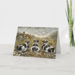 Ende des Tages Kühe Whimsical Farmhouse Kuh Rustik Karte