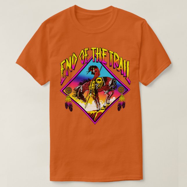 Ende des Trail Retro Indianerin T-Shirt (Design vorne)