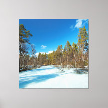 Ende des Winters im finnischen Lappland