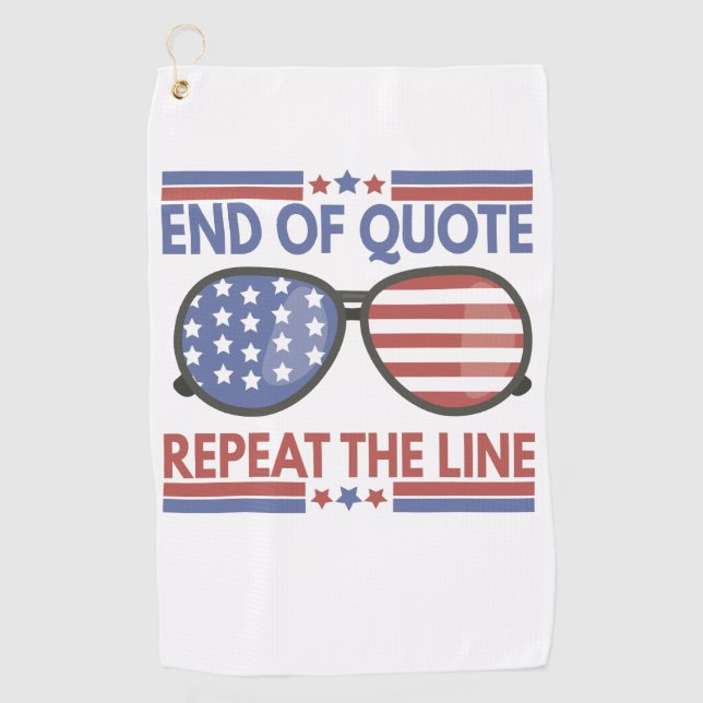 Ende des Zitats Wiederholung der Linie American Pa Golfhandtuch (Vorderseite)