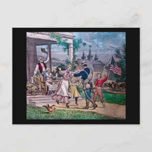 Ende des Zivilen Krieges Vintage Laternenschlange Postkarte