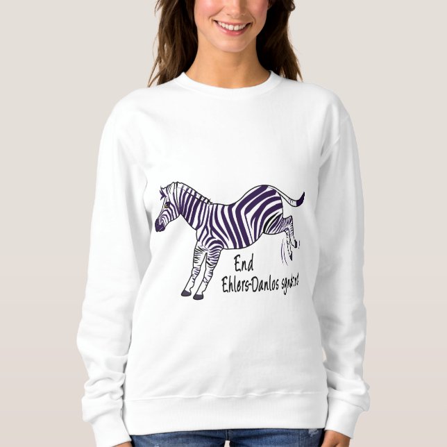 Ende Ehlers-Danlos Syndrom mit Zebra Sweatshirt (Vorderseite)