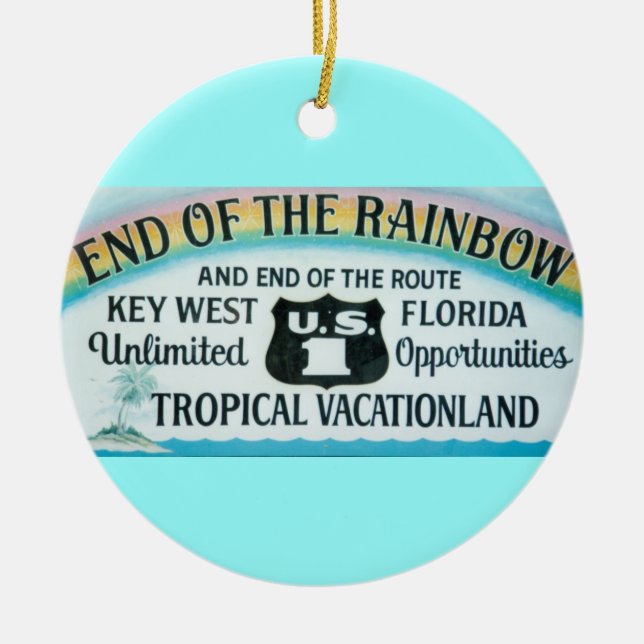 Ende Key Wests Florida der Keramikornament (Vorne)