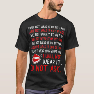 Ende Maskenpflicht Antimaskierer Schaf Schafe Entm T-Shirt