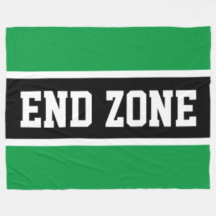 ENDE ZONE Bright Green Schwarz-weiß Athletic Strip Fleecedecke