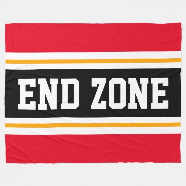 ENDE ZONE Hellrotes Gelbes schwarzes Baskenfeld St Fleecedecke (Vorderseite (Horizontal))