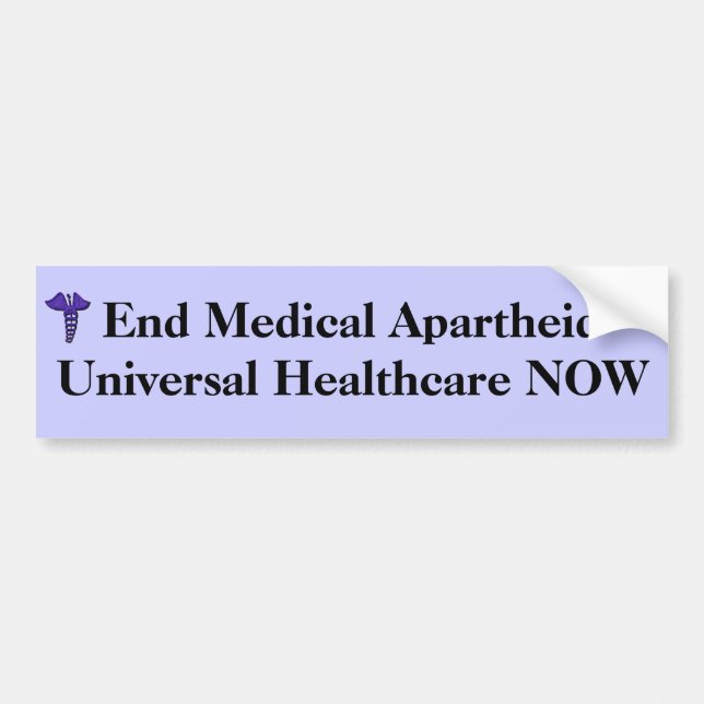 Enden-medizinischer Apartheids-Autoaufkleber Autoaufkleber (Vorne)