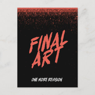 Endgültige Kunst - Vintage-Horrorfilmplakat Postkarte
