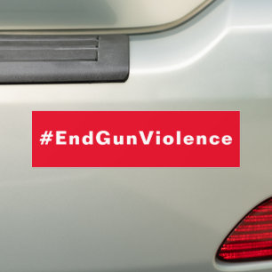 #EndGunViolence End Gun-Gewalt rot Autoaufkleber