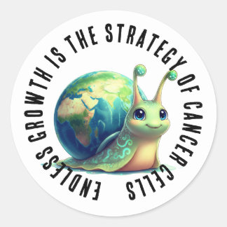 Endless Growth Is Strategy of Cancer Cells Snail Runder Aufkleber