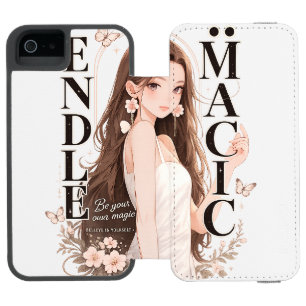 Endless Magic" Anime Mädchen Wallet Case - Ästheti Incipio Watson™ iPhone 5 Geldbörsen Hülle