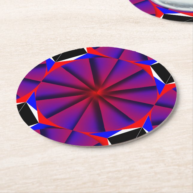 Endless Pinwheel von Kenneth Yoncich Runder Pappuntersetzer (Angewinkelt)