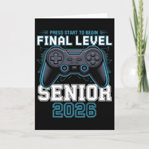Endlevel Senior 2026 Press Start Gamer Stil Karte