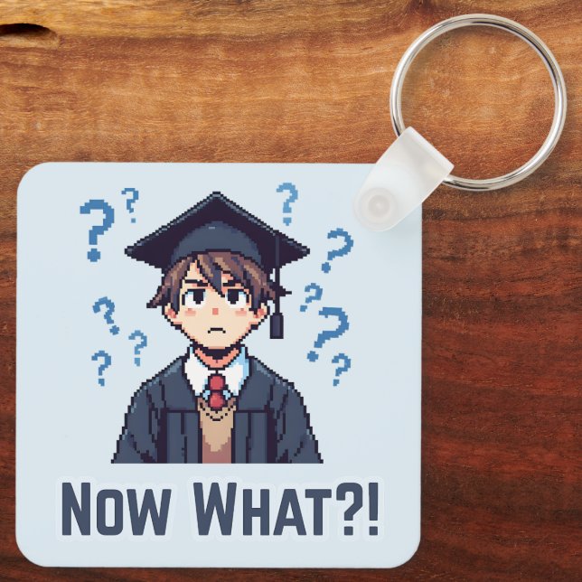 Endlich Abitur .. Was nun? Schlüsselanhänger (Rückseite)