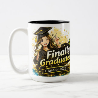 Endlich diplomiert Tasse Abschlussjahrgang 2026 Ge