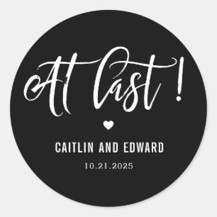 Endlich EDITABLE COLOR Save the Date Aufkleber