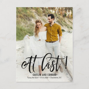 Endlich EDITABLE FARBE Save the Date Postkarte