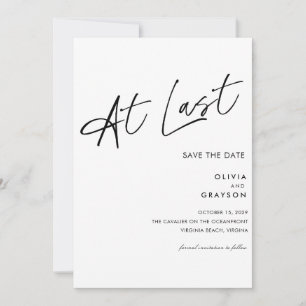 Endlich editierbare moderne minimalistische Save-t Save The Date