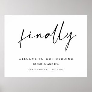 Endlich ein moderner Hochzeitsempfang Poster