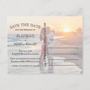 Endlich Elegante Hochzeit Save the Date Ankündigungspostkarte