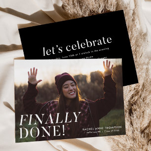 Endlich fertig   Foto Graduation Party Einladung