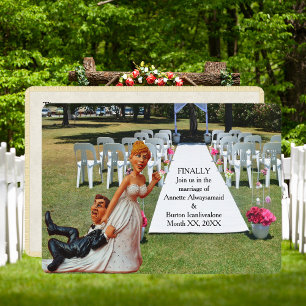 Endlich Getting Wed Funny Couple Einladung