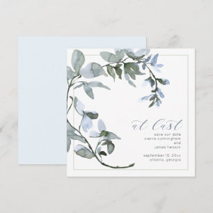 Endlich Grün Pulver Blau Blume Save The Date