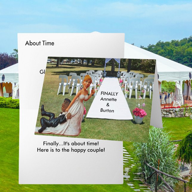 Endlich Hochzeitsfeier Karte (Finally Wedding Funny Interracial Couple Greeting Card)