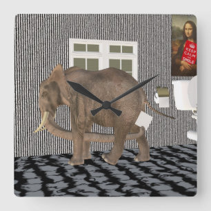 Endlich Housebroken Quadratische Wanduhr