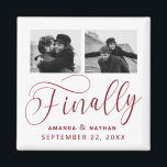 Endlich Minimalistische Hochzeit 2 Foto Save the D Magnet<br><div class="desc">Es lohnt sich zu warten und jetzt sind Sie endlich bereit,  Ihre Daten zu speichern! Diese minimalistische Hochzeit speichern die Dattelmagnete sind perfekt einfach,  aber super modern. Sie können das Design einfach personalisieren,  indem Sie Ihre eigenen Fotos,  Namen und Hochzeitsdatum hinzufügen. Matching-Elemente finden Sie in der Auflistung.</div>
