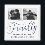 Endlich Minimalistische Hochzeit 2 Foto Save the D Magnet<br><div class="desc">Es lohnt sich zu warten und jetzt sind Sie endlich bereit,  Ihre Daten zu speichern! Diese minimalistische Hochzeit speichern die Dattelmagnete sind perfekt einfach,  aber super modern. Sie können das Design einfach personalisieren,  indem Sie Ihre eigenen Fotos,  Namen und Hochzeitsdatum hinzufügen. Matching-Elemente finden Sie in der Auflistung.</div>