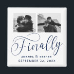 Endlich Minimalistische Hochzeit 2 Foto Save the D Magnet<br><div class="desc">Es lohnt sich zu warten und jetzt sind Sie endlich bereit,  Ihre Daten zu speichern! Diese minimalistische Hochzeit speichern die Dattelmagnete sind perfekt einfach,  aber super modern. Sie können das Design einfach personalisieren,  indem Sie Ihre eigenen Fotos,  Namen und Hochzeitsdatum hinzufügen. Matching-Elemente finden Sie in der Auflistung.</div>
