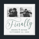 Endlich Minimalistische Hochzeit 2 Foto Save the D Magnet<br><div class="desc">Es lohnt sich zu warten und jetzt sind Sie endlich bereit,  Ihre Daten zu speichern! Diese minimalistische Hochzeit speichern die Dattelmagnete sind perfekt einfach,  aber super modern. Sie können das Design einfach personalisieren,  indem Sie Ihre eigenen Fotos,  Namen und Hochzeitsdatum hinzufügen. Matching-Elemente finden Sie in der Auflistung.</div>