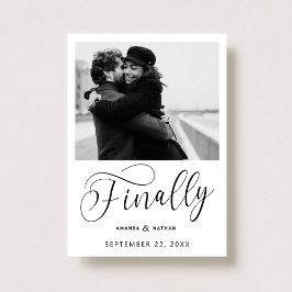 Endlich Minimalistische Hochzeit Foto Save the Dat Date