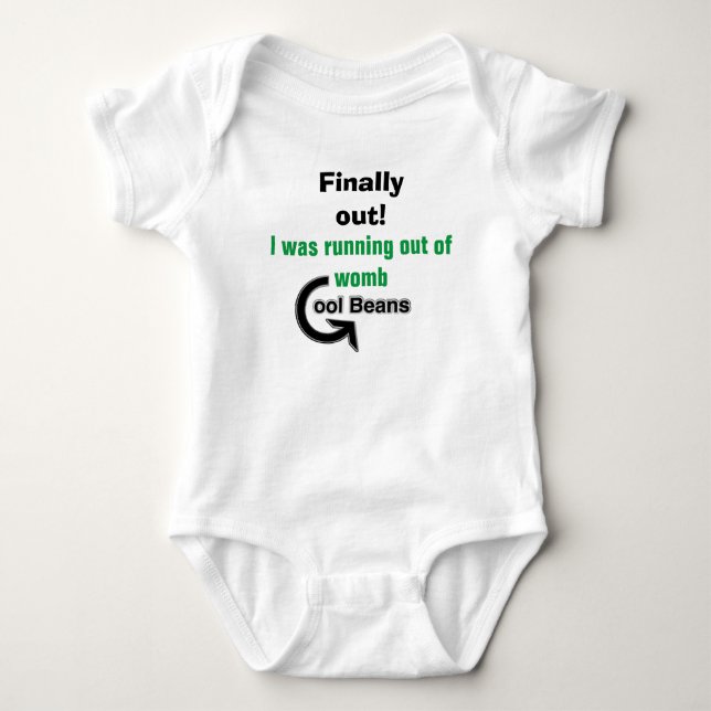 Endlich raus! Baby Strampler (Vorderseite)