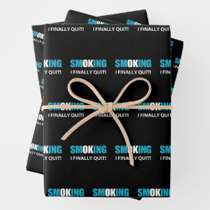 Endlich Schluss - Schluss mit dem Rauchen Geschenkpapier Set
