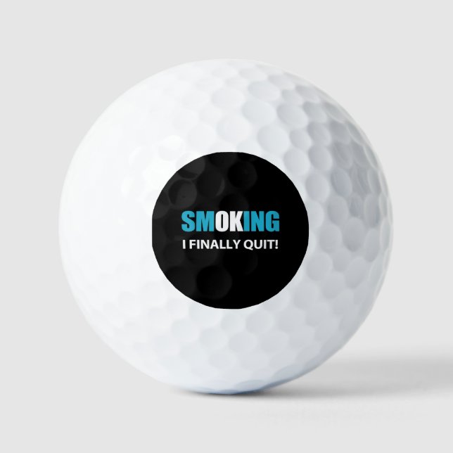 Endlich Schluss - Schluss mit dem Rauchen Golfball (Vorderseite)