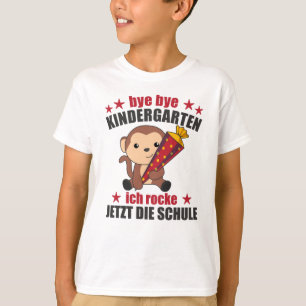Endlich Schoolkind Affen School Beutel Rock The T-Shirt