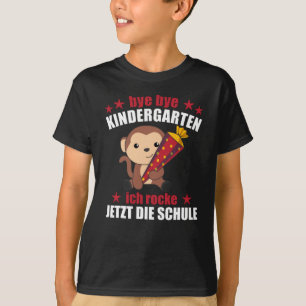Endlich Schoolkind Affen School Beutel Rock The T-Shirt