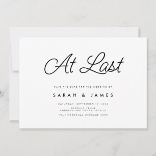 Endlich Script modern Minimalistisch Save The Date